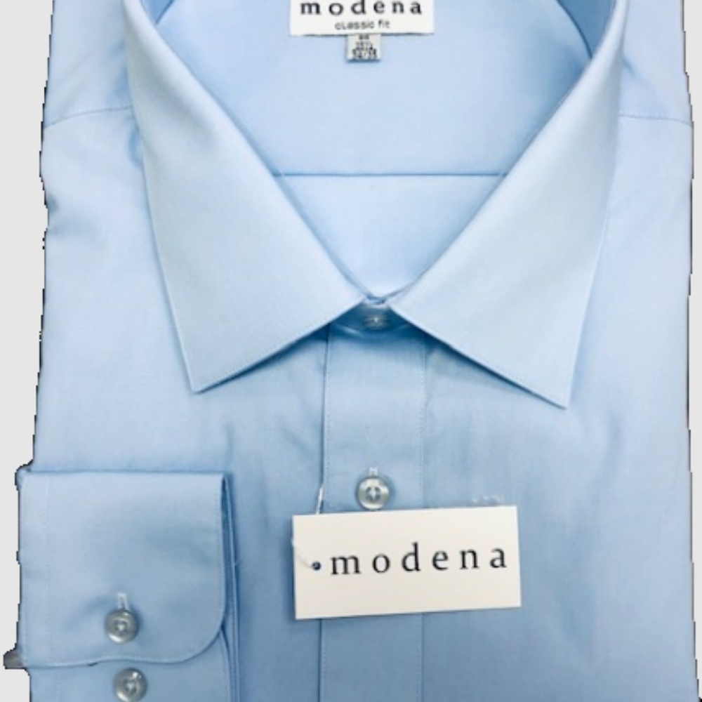 Men's Solid Color Dress Shirts from Modena